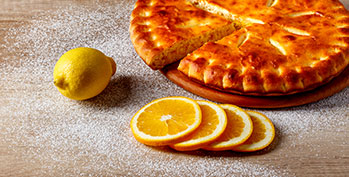 Осетинский пирог с лимоном и апельсином